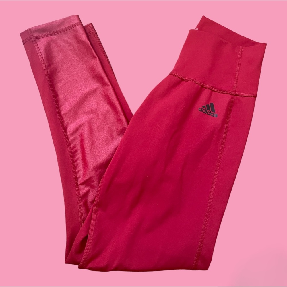 Red adidas leggings